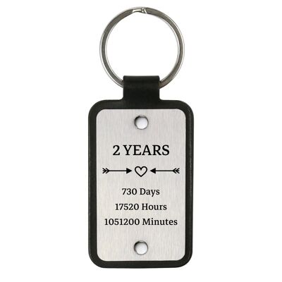 Leather Keychain – 2 years together