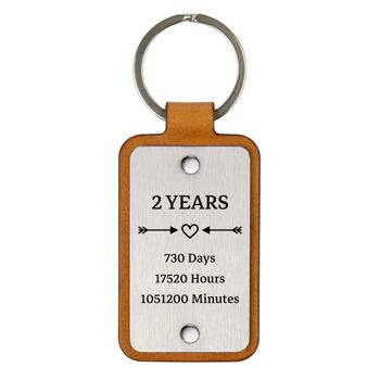 Porte-clés en cuir – 2 ans ensemble 3