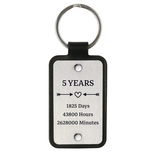 Leather Keychain – 5 years together
