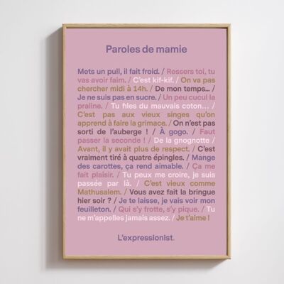 Poster - Grandma's words