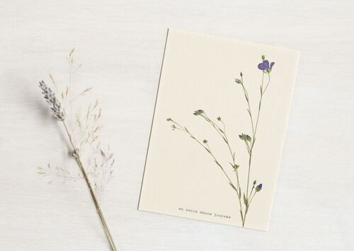 Carte de voeux florale - en cette douce journée • A6 - papeterie fleurie