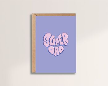 Carte de voeux SUPER DAD avec enveloppe - Fête des pères