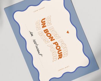 Carte de vœux "UN BON POUR..." avec enveloppe - Bon cadeau à personnaliser 2