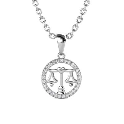 Libra Zodiac Pendants - Silver and Crystal I MYC-Paris.com