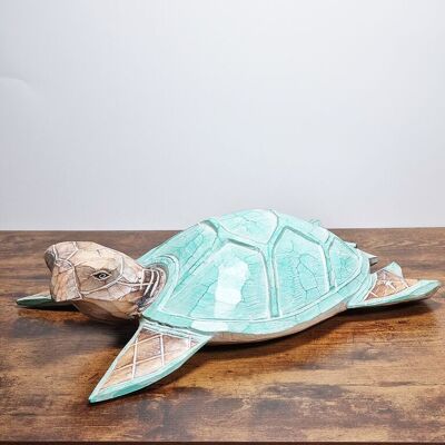 Albizia wooden turtle 3 sizes 2 colors
