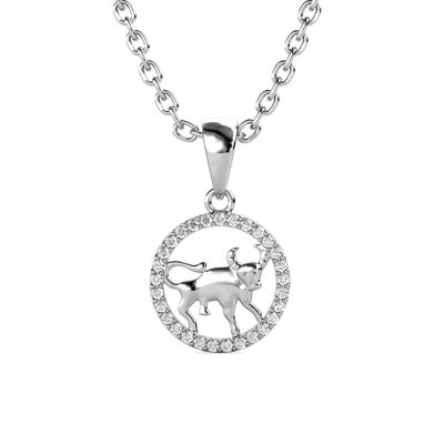 Taurus Zodiac Pendants - Silver and Crystal I MYC-Paris.com