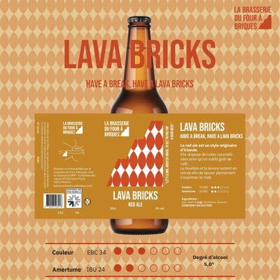 LAVA BRICKS - RED ALE 5° (amber)