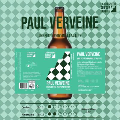 PAUL VERVEINE - WITBIER 4,5° (blanche)