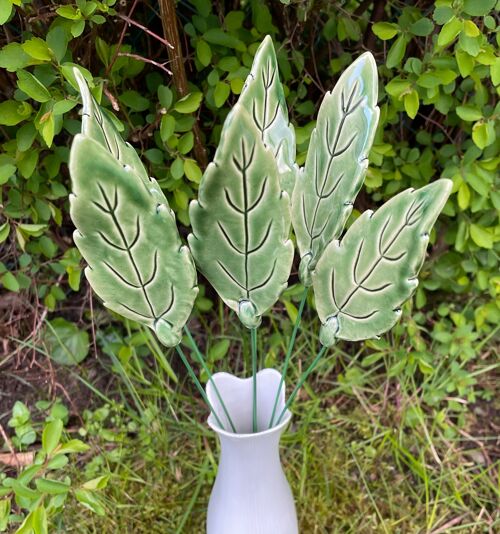 Ceramic Leaf, ceramic leaf on stem