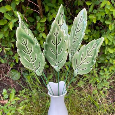 Ceramic Leaf, ceramic leaf on stem