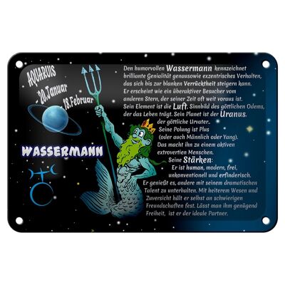 Blechschild Sternzeichen 18x12cm Wassermann Dekoration