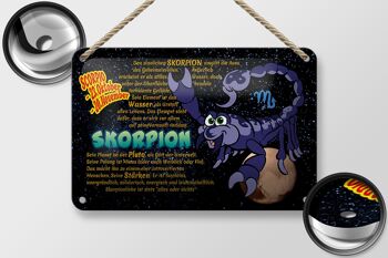 Signe du zodiaque en étain, 18x12cm, décoration de la force de la planète scorpion 2