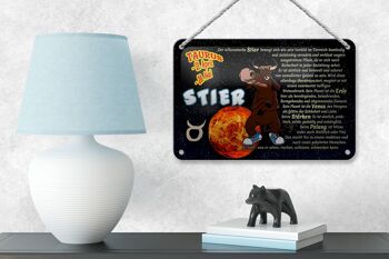 Signe du zodiaque en étain 18x12cm, décoration Taureau Planète Vénus 4