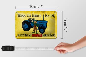 Plaque en étain disant 18x12cm Si vous ne possédez pas de décoration de tracteur 5