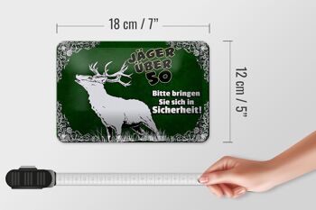 Plaque en tôle chasseur 18x12cm plus de 50 apportez-vous en décoration 5