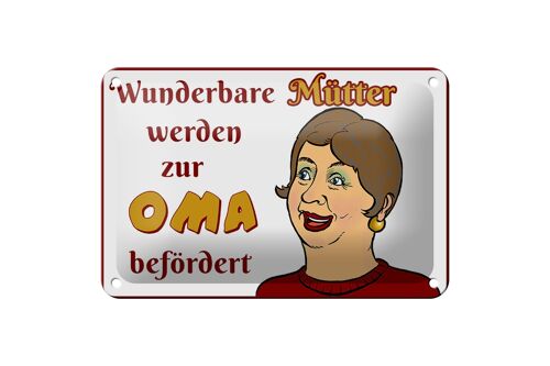 Blechschild Spruch 18x12cm wunderbare Mütter werden Oma Dekoration