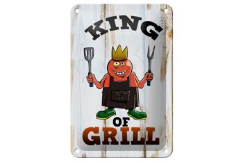 Panneau en étain 12x18cm, décoration King of Grill 1