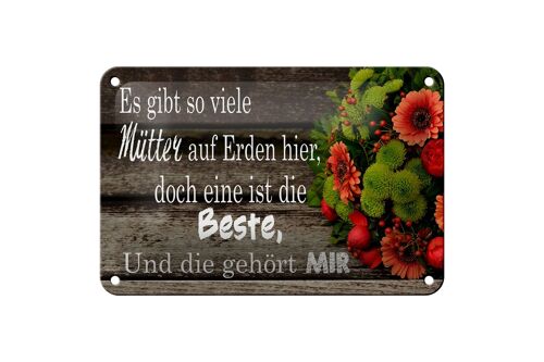 Blechschild Spruch 18x12cm es gibt viele Mütter doch eine Dekoration