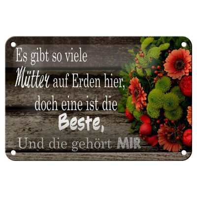 Blechschild Spruch 18x12cm es gibt viele Mütter doch eine Dekoration