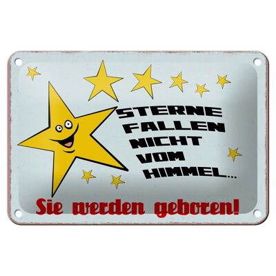 Tin sign saying 18x12cm Stars don't fall from the sky decoration