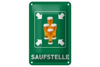 Signe en étain alcool 12x18cm, lieu de boisson, verres à bière, décoration de bière 1