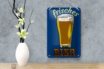 Signe en étain alcool 12x18cm, bière fraîche, décoration en verre de bière 4
