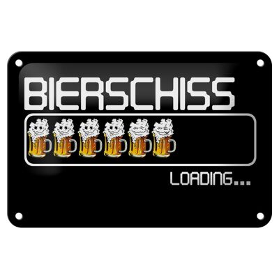 Blechschild Alkohol 18x12cm Bierschiss Loading 6 Biergläser Dekoration