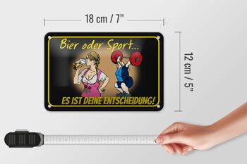 Plaque en tôle Pinup 12x18cm décoration bière ou décision sportive 5