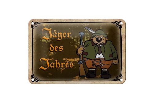 Blechschild Jagd 18x12cm Jäger des Jahres Abenteuer Dekoration