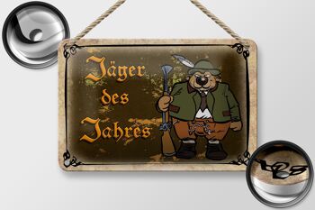 Plaque de chasse en étain 18x12cm, décoration d'aventure du chasseur de l'année 2