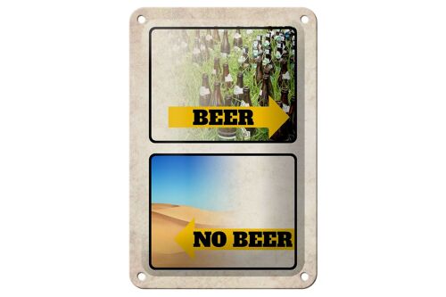 Blechschild Alkohol 12x18cm Bild Beer No Beer Bier Dekoration