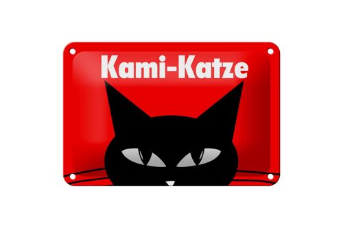 Blechschild Spruch 18x12cm Kami - Katze Dekoration