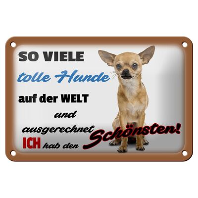 Blechschild Spruch 18x12cm ich hab den schönsten Hund Dekoration