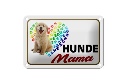 Blechschild Spruch 18x12cm Hunde Mama Herz Dekoration