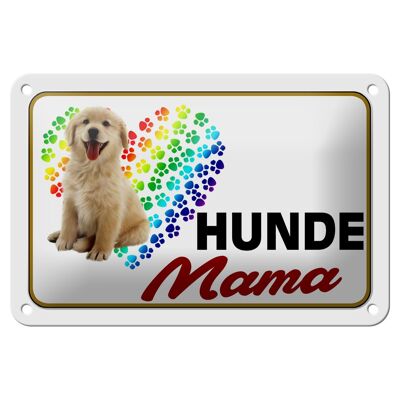 Blechschild Spruch 18x12cm Hunde Mama Herz Dekoration