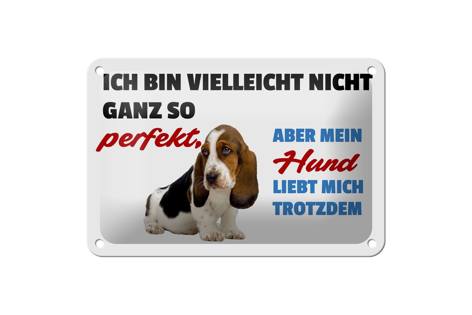 Targa in metallo con scritta 18x12 cm il mio cane mi ama ancora, decorazione