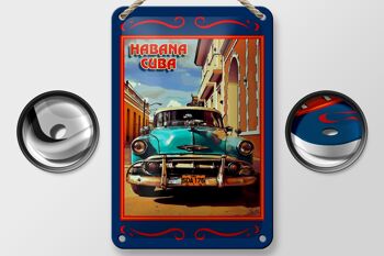 Plaque en tôle Cuba 12x18cm Havana Cuba bleu décoration voiture 2