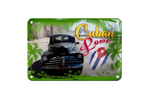 Blechschild Cuba 18x12cm Love Auto Fingerabdruck Dekoration
