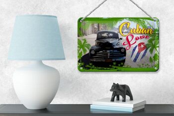 Signe en étain Cuba 18x12cm, décoration d'empreintes digitales de voiture d'amour 4