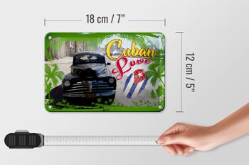 Signe en étain Cuba 18x12cm, décoration d'empreintes digitales de voiture d'amour 5