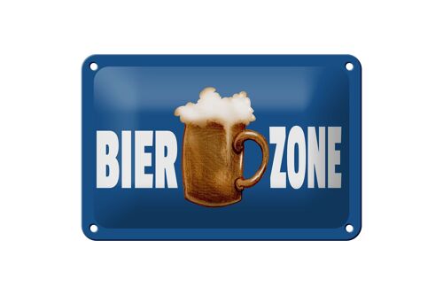 Blechschild Alkohol 18x12cm Bier Zone Dekoration