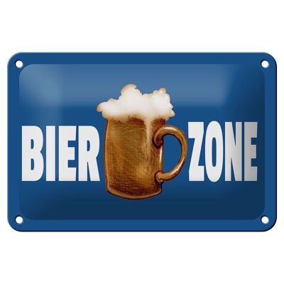 Blechschild Alkohol 18x12cm Bier Zone Dekoration