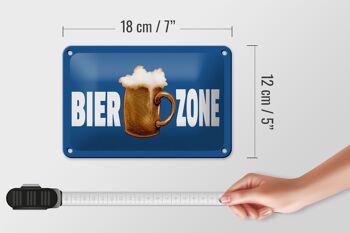 Signe en étain alcool 18x12cm, décoration de zone de bière 5