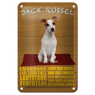 Blechschild Spruch 12x18cm Jack Russel Hund charmant Dekoration