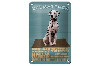 Panneau en étain disant chien dalmatien, décoration active énergétique, 12x18cm 1