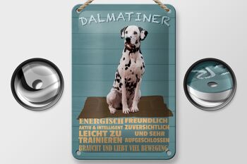 Panneau en étain disant chien dalmatien, décoration active énergétique, 12x18cm 2