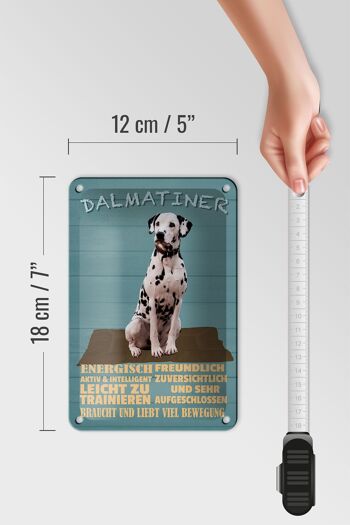 Panneau en étain disant chien dalmatien, décoration active énergétique, 12x18cm 5
