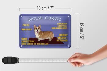 Panneau en étain disant 18x12cm, chien Welsh Corgi, décoration ludique et coquine 5