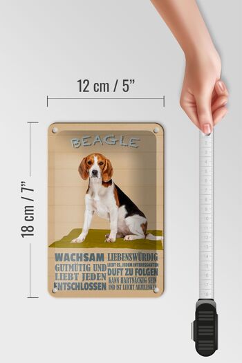 Panneau en étain disant 12x18cm Chien Beagle de bonne humeur aime chaque décoration 5