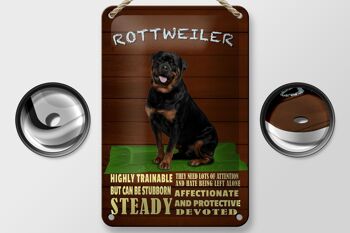 Panneau en étain disant chien Rottweiler 12x18cm, décoration hautement entraînable 2